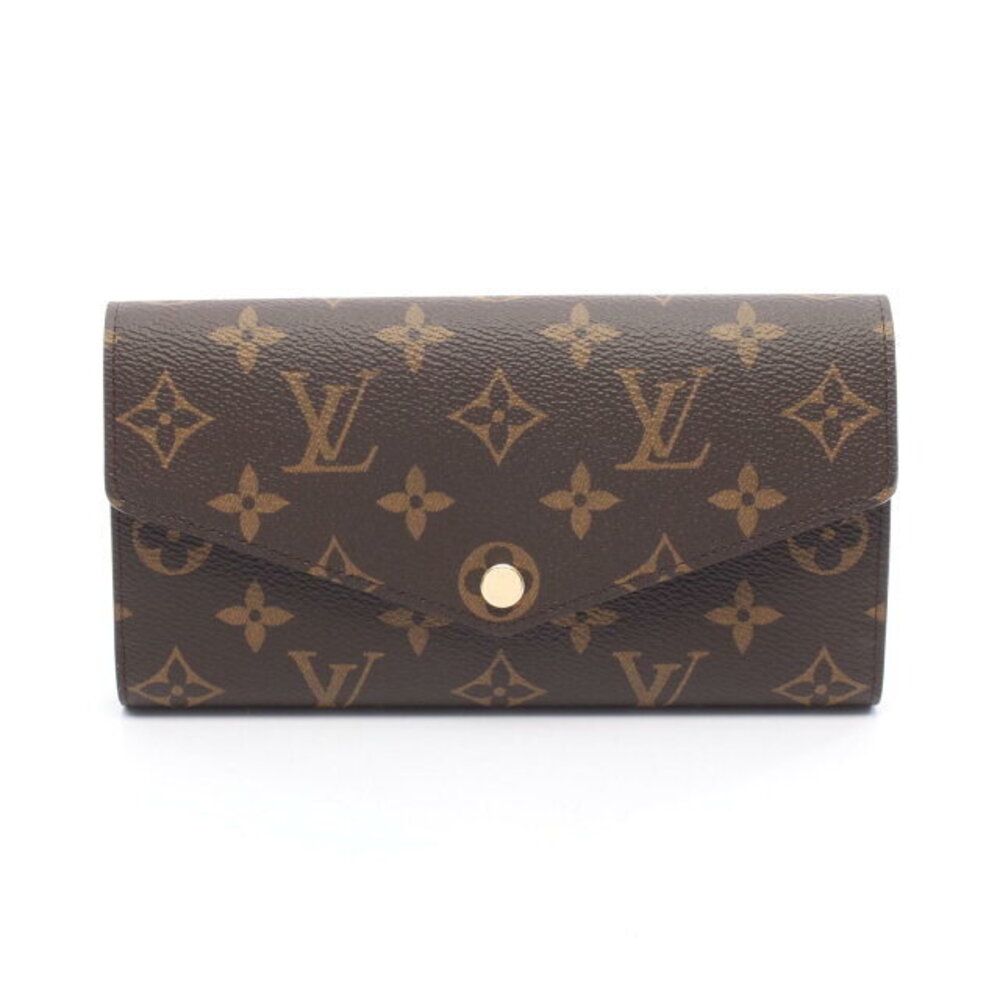 Louis Vuitton Sarah Portefeuille Wallet Bifold Long Canvas Monogram Brown